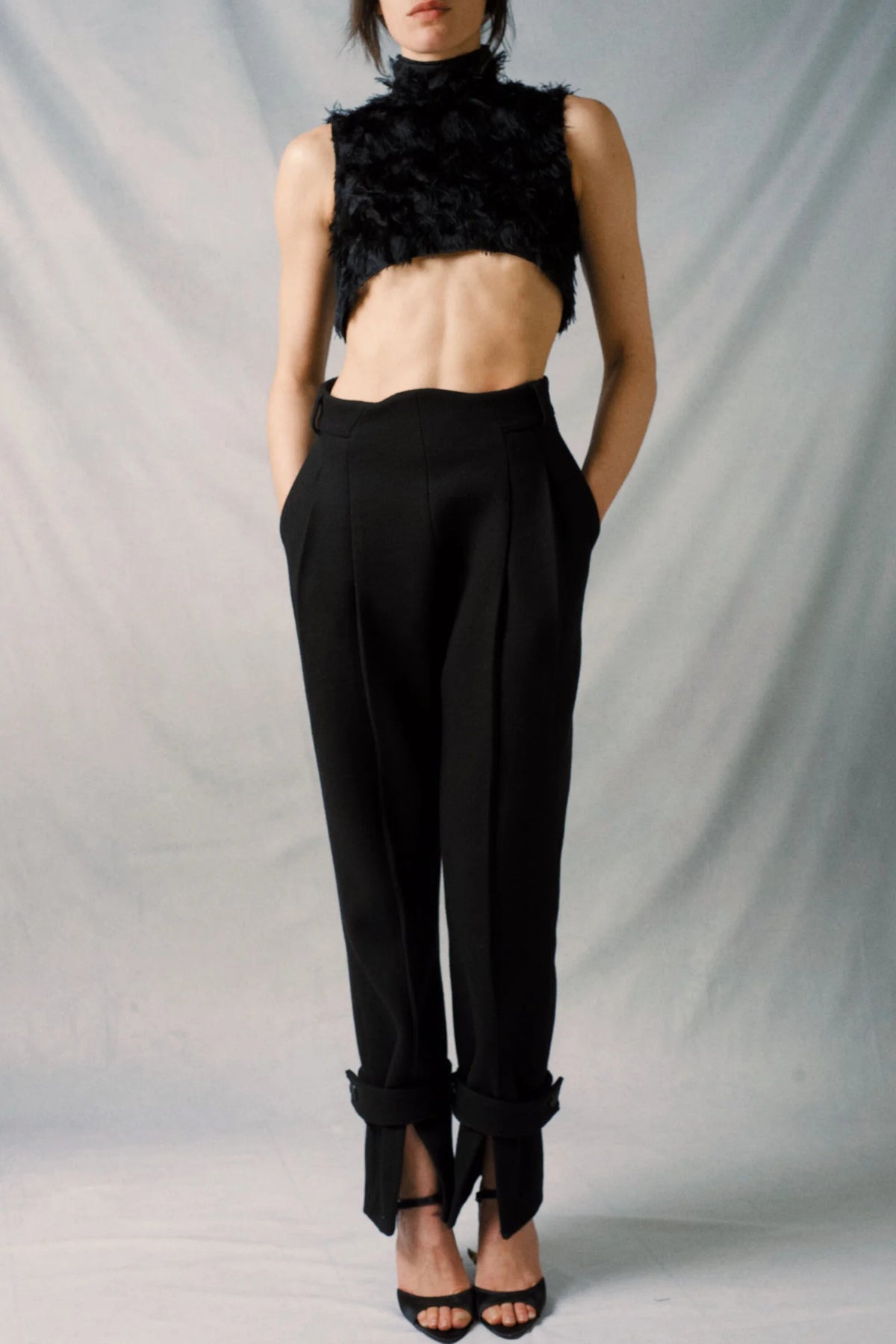 Le pantalon Lierre - Laine noire