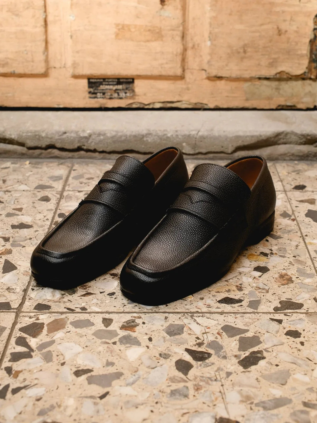 Mocassin Othilie Uni noir - Léopoldine de Galzain