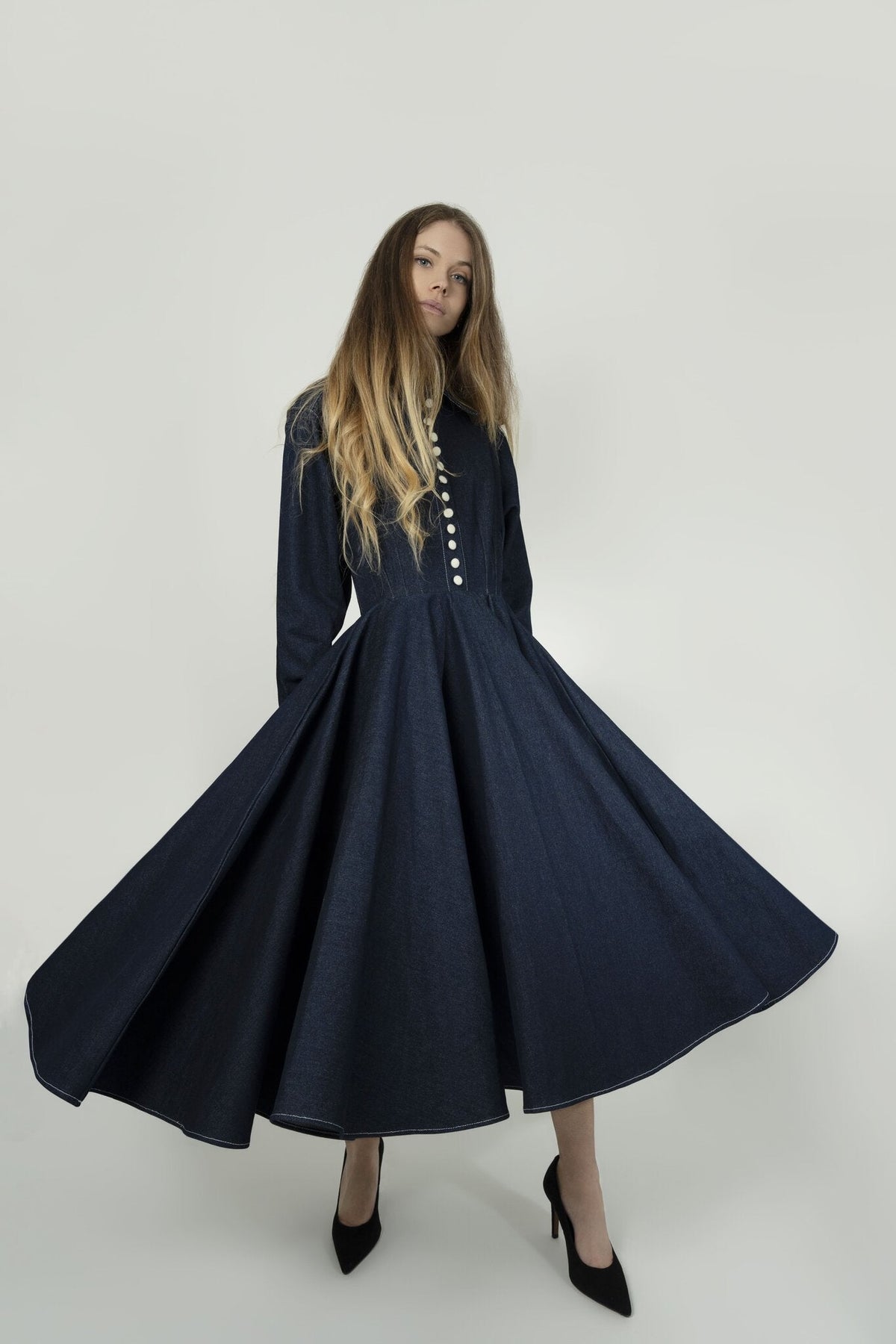Robe Fifth Peak en denim bleu foncé