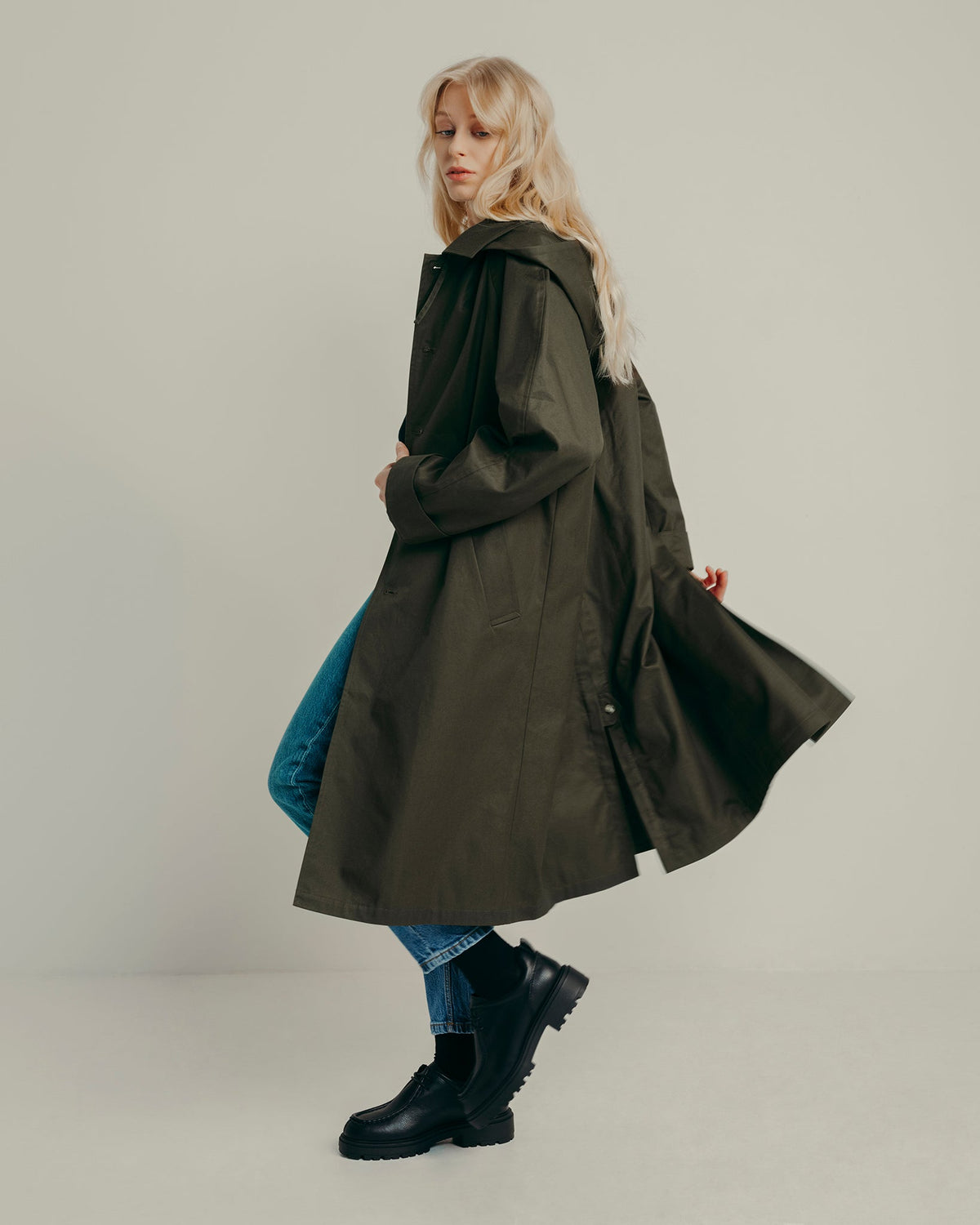 TRENCH BILLY - KAKI FONCÉ