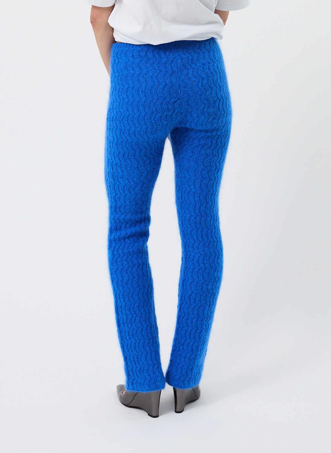 Zigzag Mohair Pants - Electric Blue