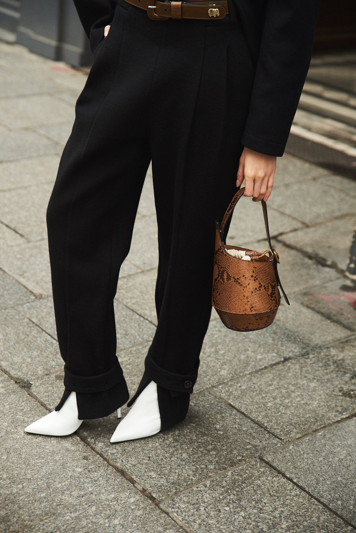 Le pantalon Lierre - Laine noire