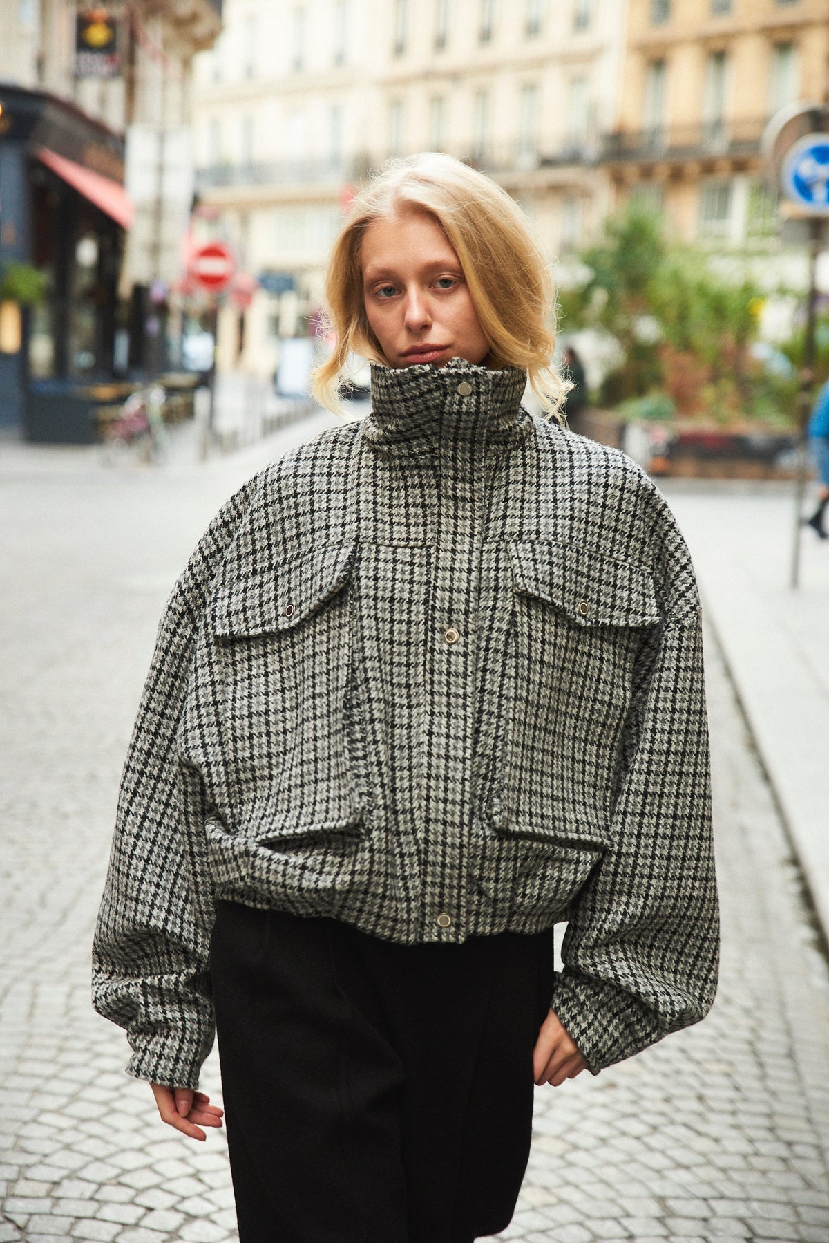 Bomber Ardoise en laine