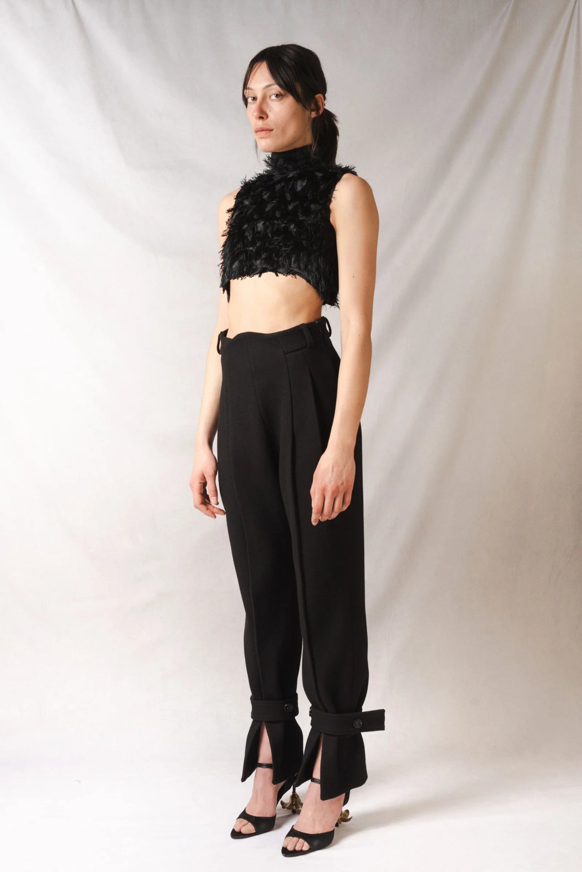 Le pantalon Lierre - Laine noire