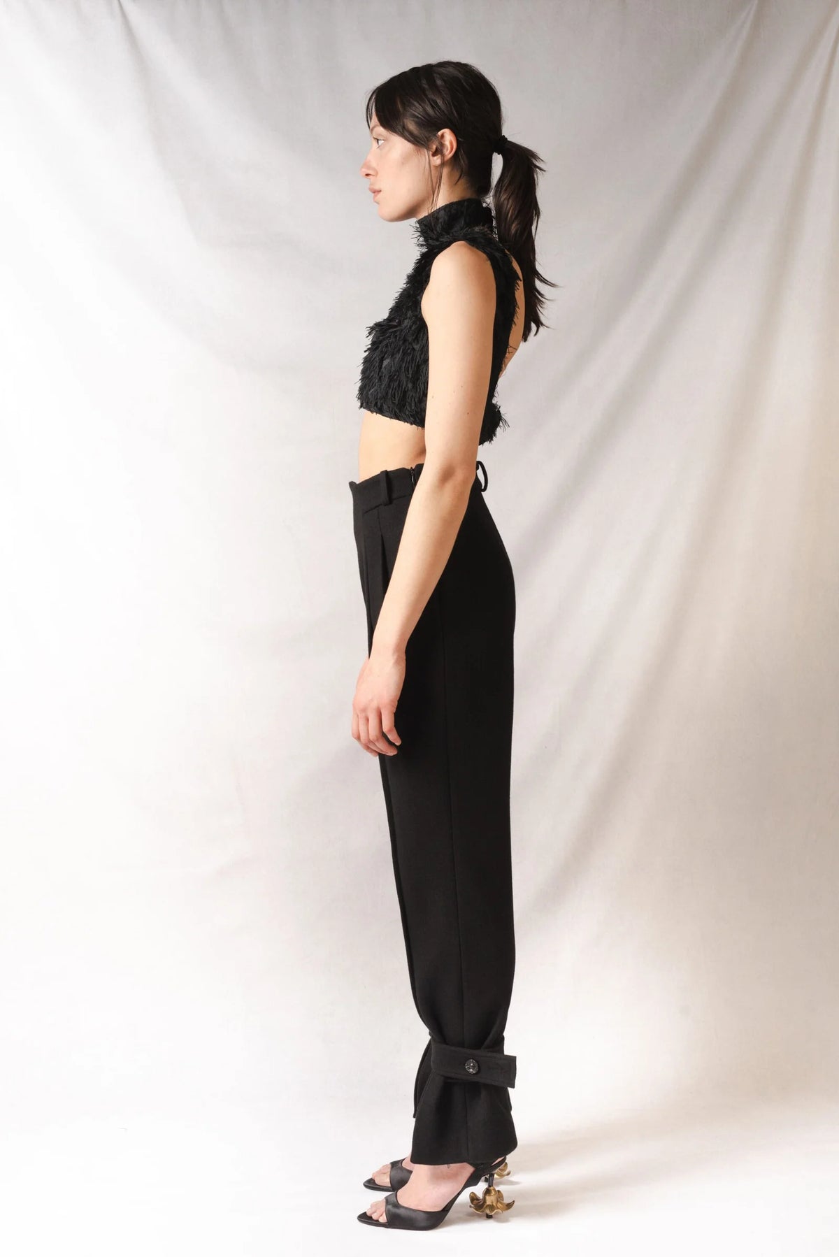 Le pantalon Lierre - Laine noire