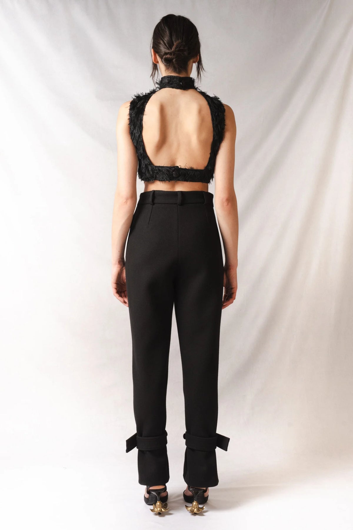 Le pantalon Lierre - Laine noire