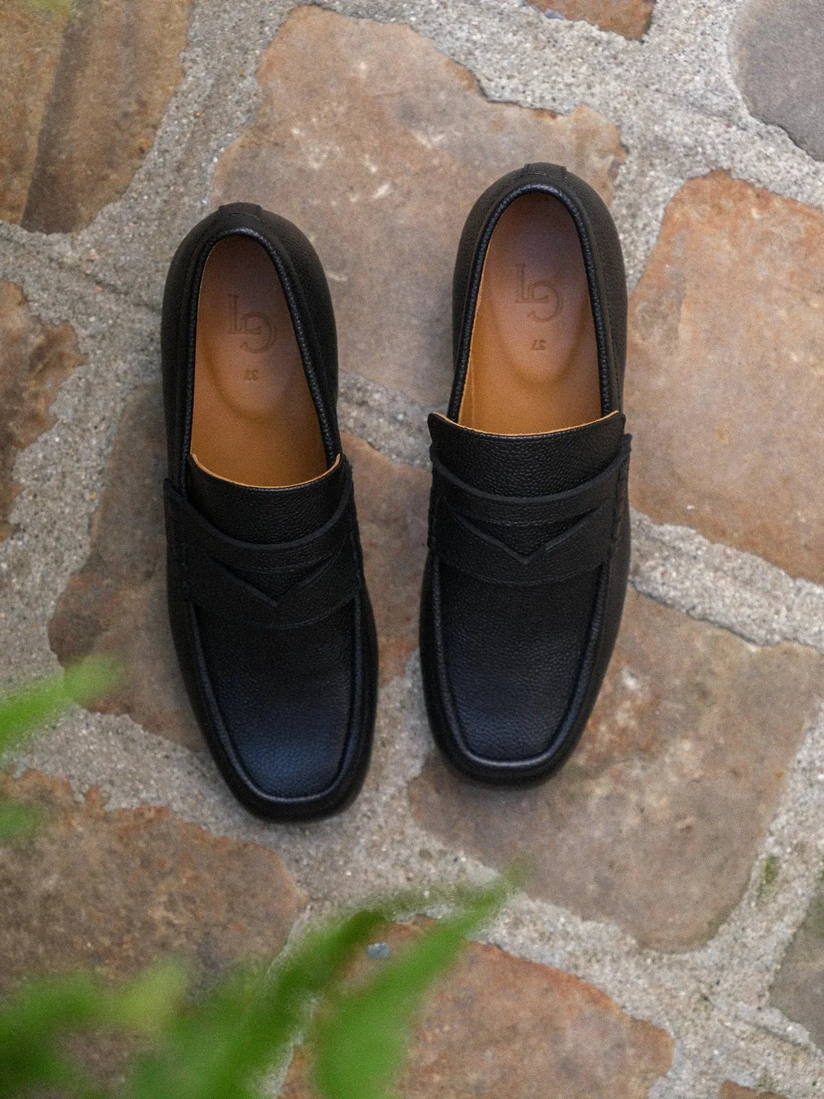 Mocassin Othilie Uni noir - Léopoldine de Galzain