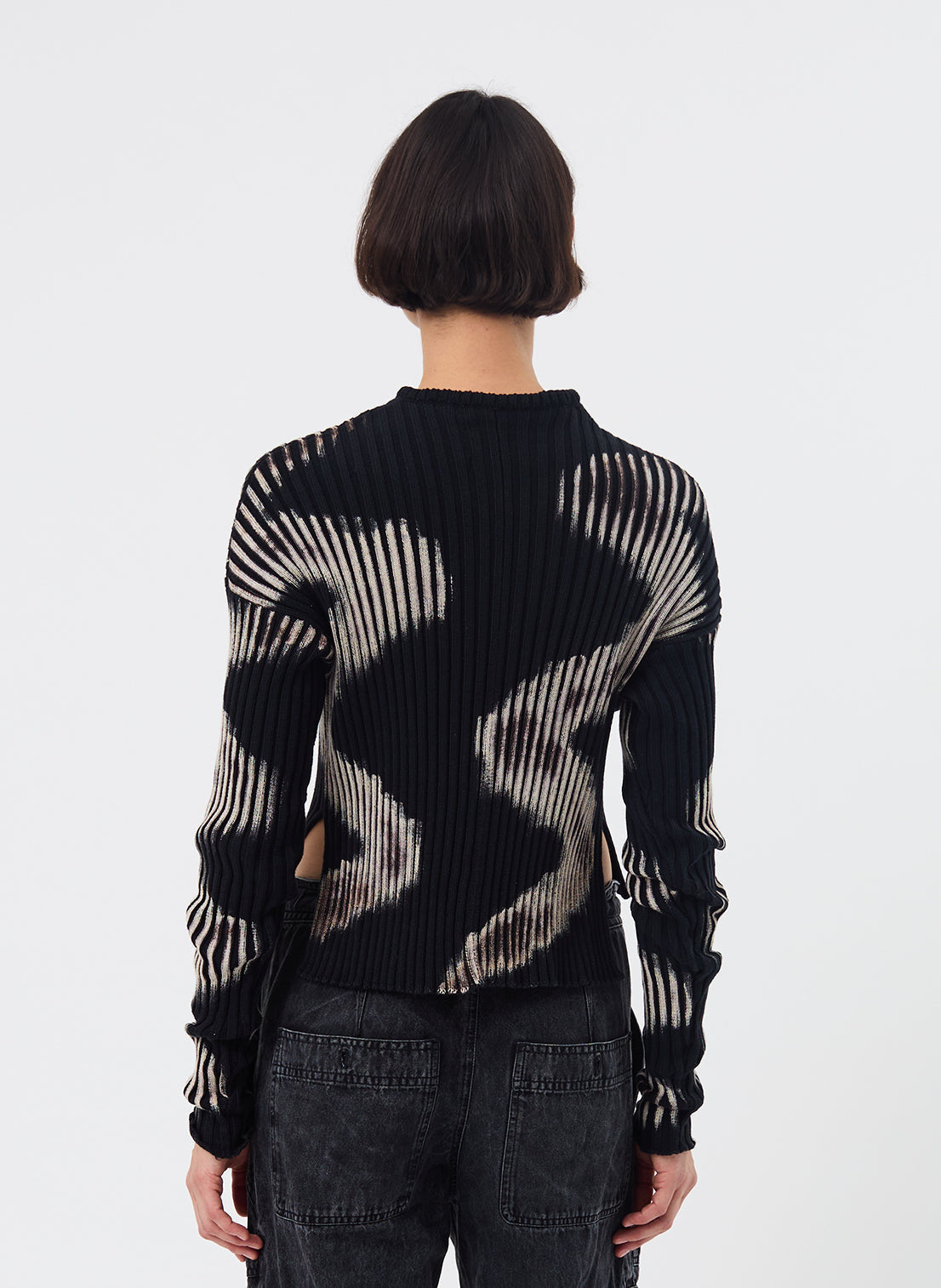 Cotton Rib Sweater Wave