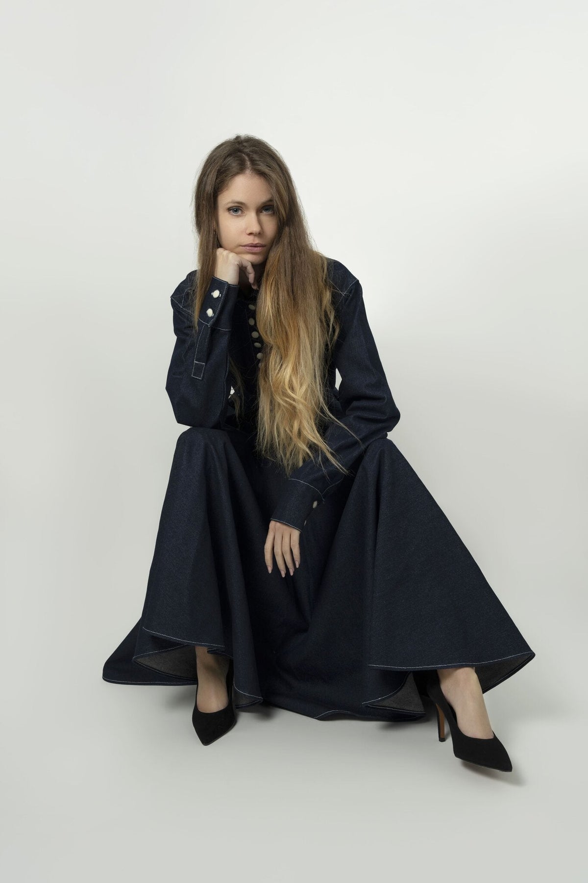 Robe Fifth Peak en denim bleu foncé