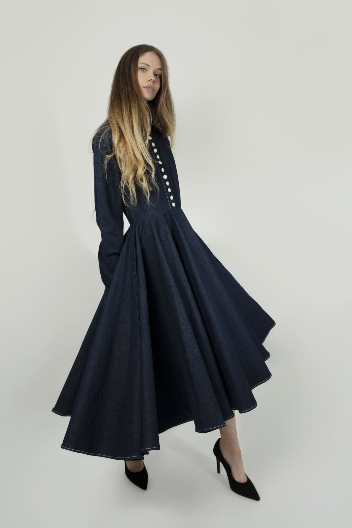 Robe Fifth Peak en denim bleu foncé